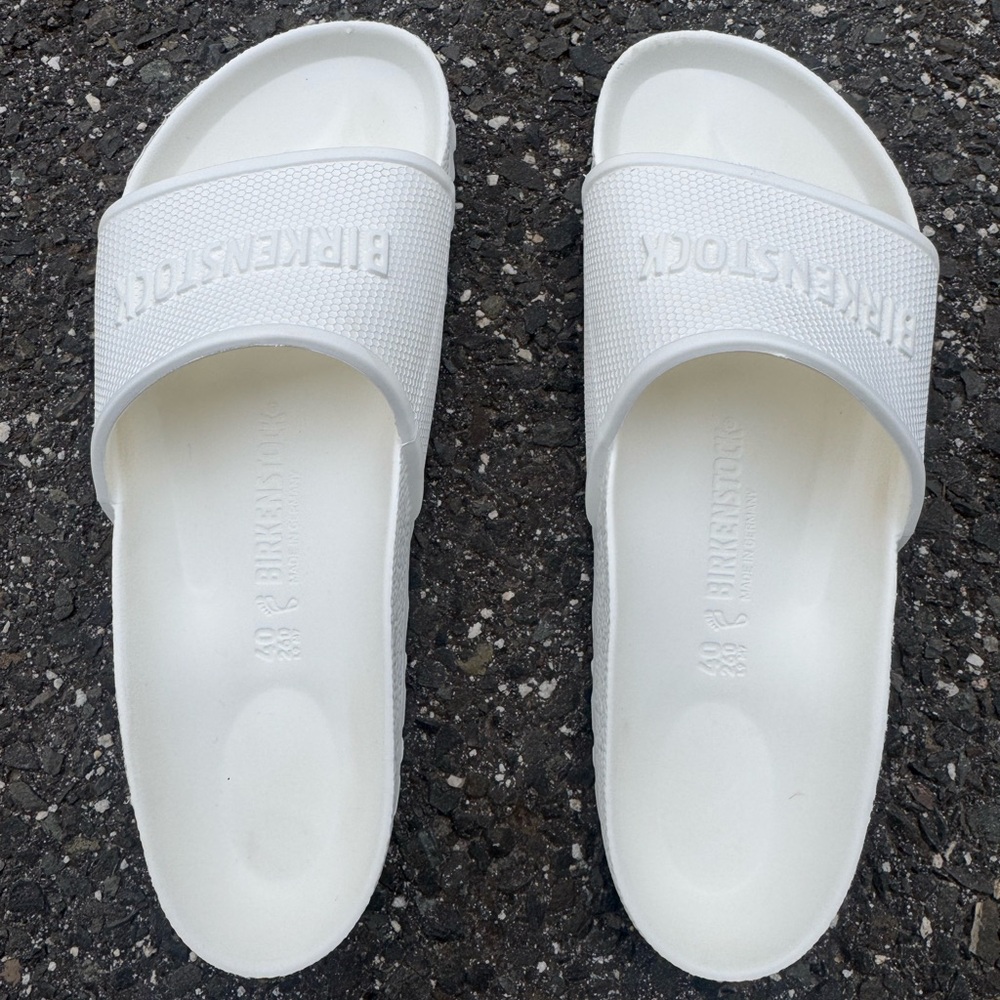 Birkenstock White Barbados EVA Slide Sandals - Picture 2 of 5